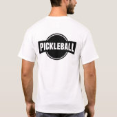 Conception de t-shirt Pickleball noir et blanc (Dos)