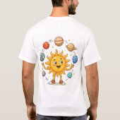 Conception de T-Shirt Planètes jonglées par le Sol (Dos)