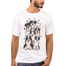 Conception de T-Shirt pour amateur de chiens migno