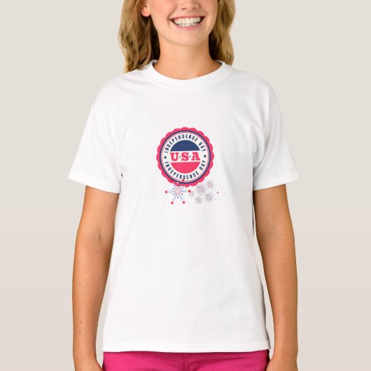 Conception de T-shirt pour la fête de l'indépendan (Devant)