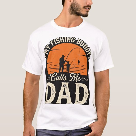 Conception de T-shirt pour papa, compagnon de pêch (Devant)
