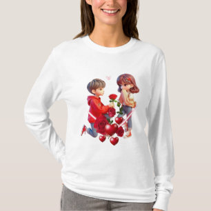 Conception de T-Shirt Romantique de Couple de Dess