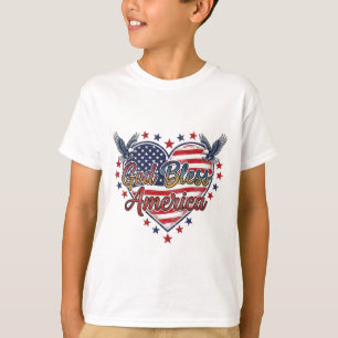 Conception de T-shirt Rouge, Blanc & Bénis