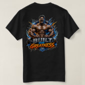 Conception de T-shirt silhouette de bodybuilder pu (Design dos)