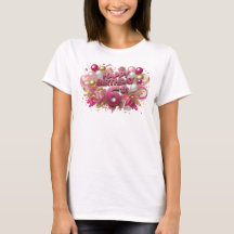 Conception de t-shirt Statement Rose HAPPY BIRTHDA