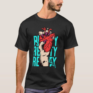 Conception de T-Shirt Streetwear Cœur Rouge et Ble