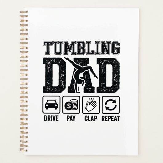 Conception de T-Shirt Tumbling Dad Drive Pay Clap (Devant)