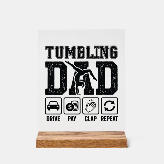 Conception de T-shirt Tumbling Dad Drive Pay Clap (Recto)