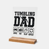 Conception de T-shirt Tumbling Dad Drive Pay Clap (Angle)