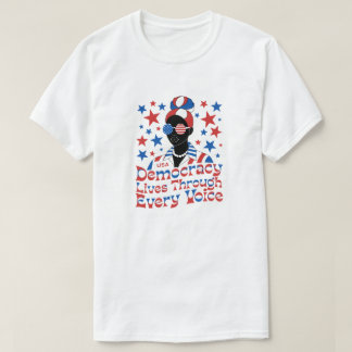 Conception de T-Shirt Typographique Democracy Matt