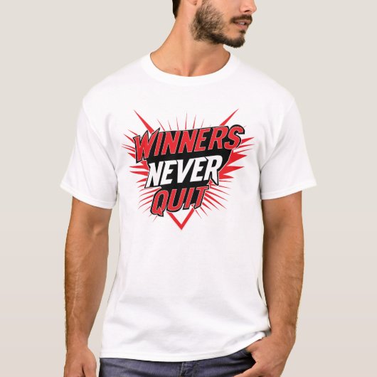 Conception de T-shirt typographique Winners Never (Devant)