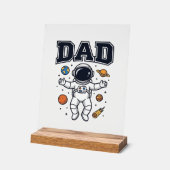 Conception de T-shirt Vector Space Astronaute Papa (Angle)