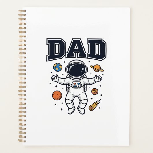 Conception de T-shirt Vector Space Astronaute Papa (Devant)