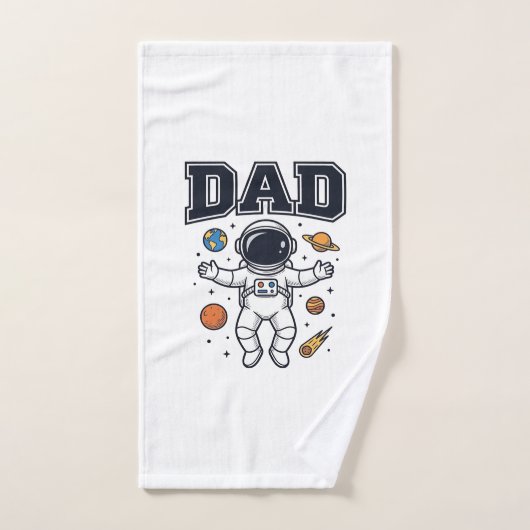 Conception de T-shirt Vector Space Astronaute Papa (Serviette à main)