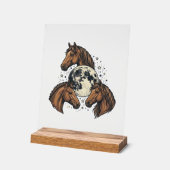Conception de T-Shirt Vectoriel Cheval Lune Gravée (Angle)
