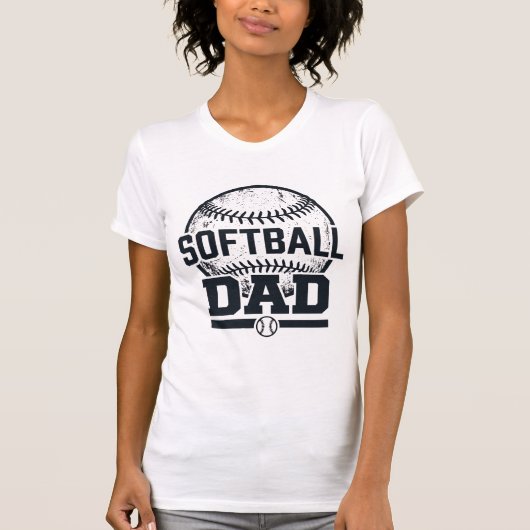 Conception de T-Shirt Vectoriel Papa Softball Vint (Devant)