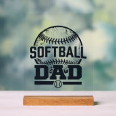 Conception de T-Shirt Vectoriel Papa Softball Vint (Neutre)