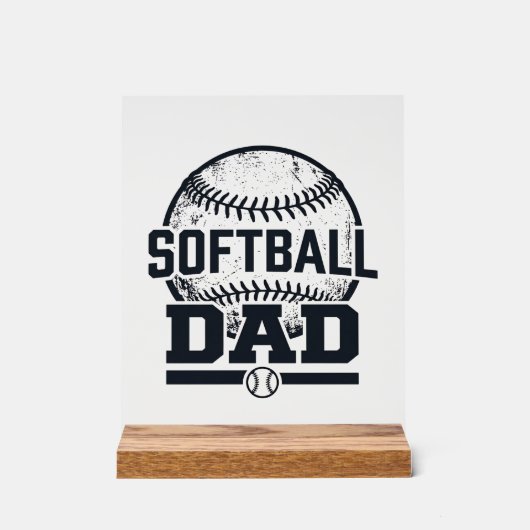 Conception de T-Shirt Vectoriel Papa Softball Vint (Recto)