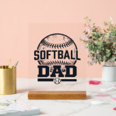 Conception de T-Shirt Vectoriel Papa Softball Vint (Mariage)