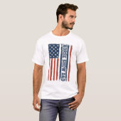 Conception de t-shirt vintage avec drapeau américa (Devant entier)