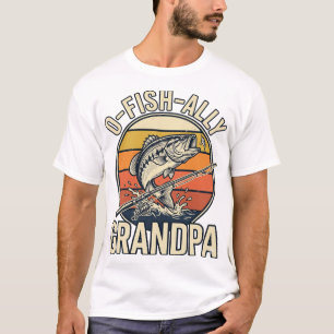 Conception de T-shirt vintage de pêche de grand-pè