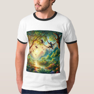 Conception de T-shirts en forêt enchantée