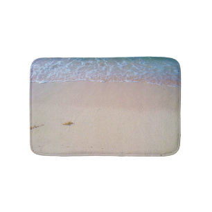 Conception de tapis de bain en sable de plage pers