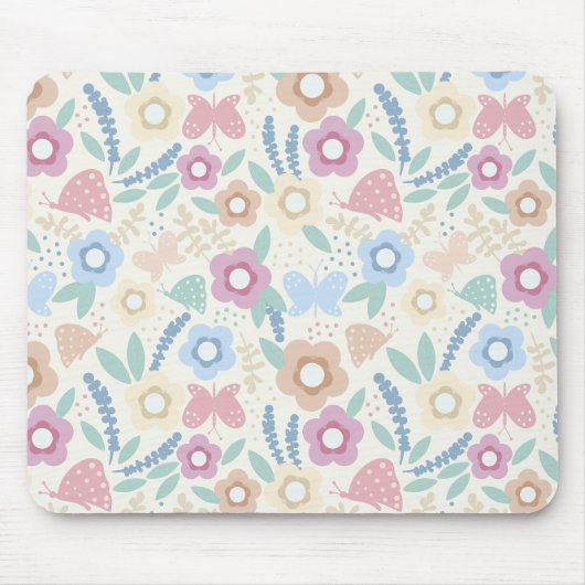 Conception de tapis de souris botanique coloré (Devant)