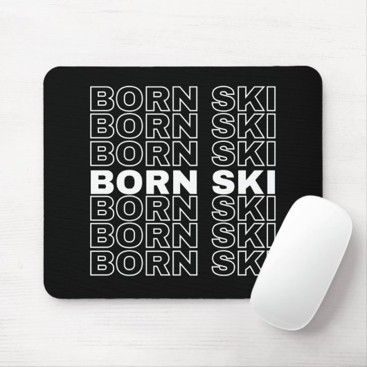 conception de tapis de souris de ski né (Avec souris)