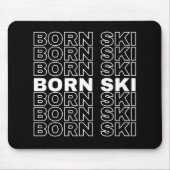 conception de tapis de souris de ski né (Devant)