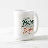 Conception de tasse à café avec citation motivante (Devant droit)