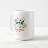 Conception de tasse à café avec citation motivante (Devant gauche)
