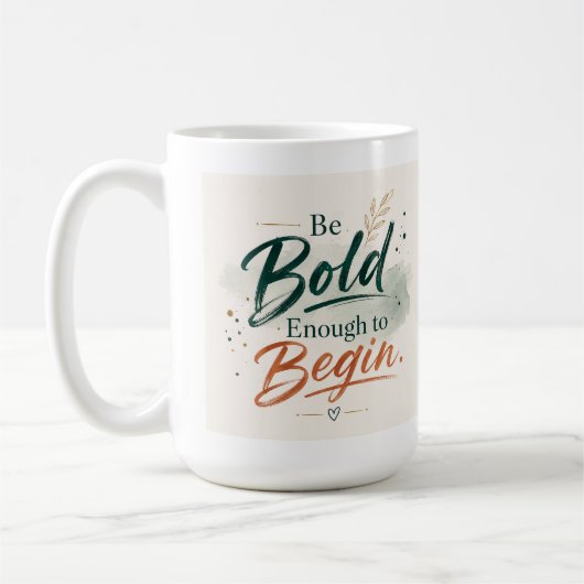 Conception de tasse à café avec citation motivante (Gauche)