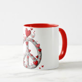 Conception de tasse à café avec le signe de la pai (Devant droit)