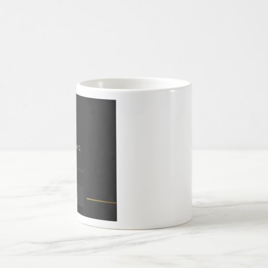 Conception de tasse à café de marque arabe. (Centre)