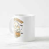 Conception de tasse à café Halloween avec un fantô (Devant gauche)
