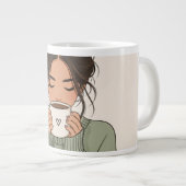Conception de tasse à café mignonne Mon café alime (Devant droit)