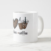 Conception de tasse à café Paix Amour (Devant droit)