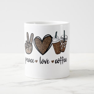 Conception de tasse à café Paix Amour