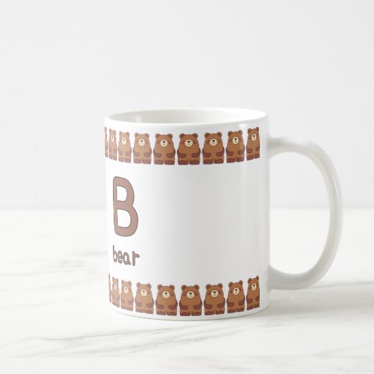 Conception de tasse d'alphabet amusant BisforBear (Droite)