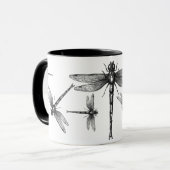 Conception de tasse d'art de dessin d'encre de (Devant gauche)