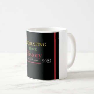 Conception de tasse de café du mois de l'histoire