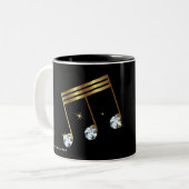 Conception de tasse de note musicale de diamant et (Devant gauche)
