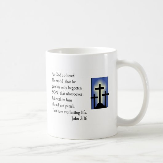Conception de tasse de vers de bible de 3h16 de (Droite)