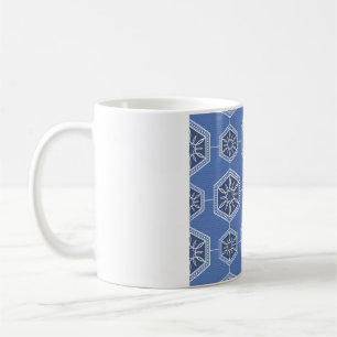 conception de tasse décorative bleue