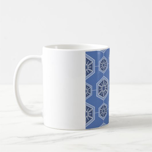 conception de tasse décorative bleue (Gauche)