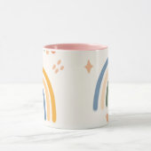 Conception de tasse doodle arc-en-ciel joyeuse (Centre)