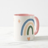 Conception de tasse doodle arc-en-ciel joyeuse (Devant droit)