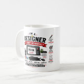 Conception de tasse drôle pour designer | Café pou (Devant gauche)