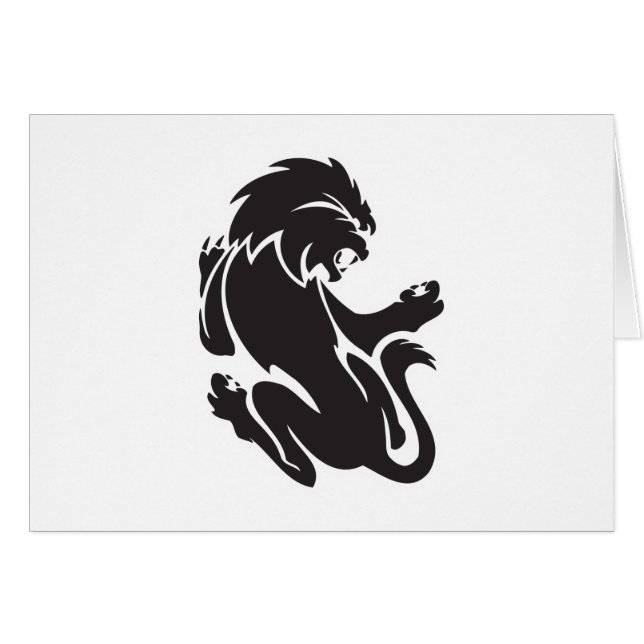 Conception de tatouage tribal de lion (Devant horizontal)